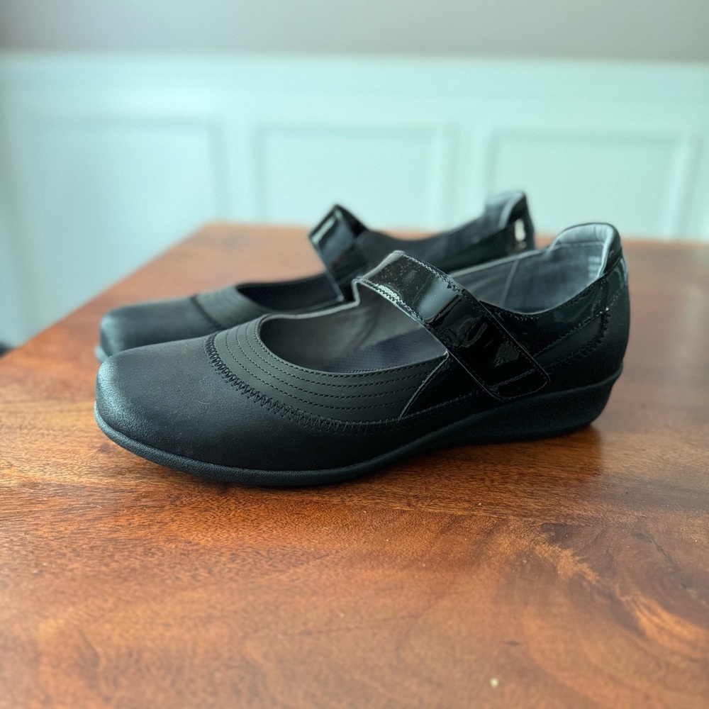 Drew Genoa 11 NWOB Black Leather Orthopedic Shoe Easy On Leather Comfort